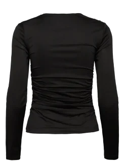 Amela Embellished Long Sleeve Jersey Top - Langærmede toppe