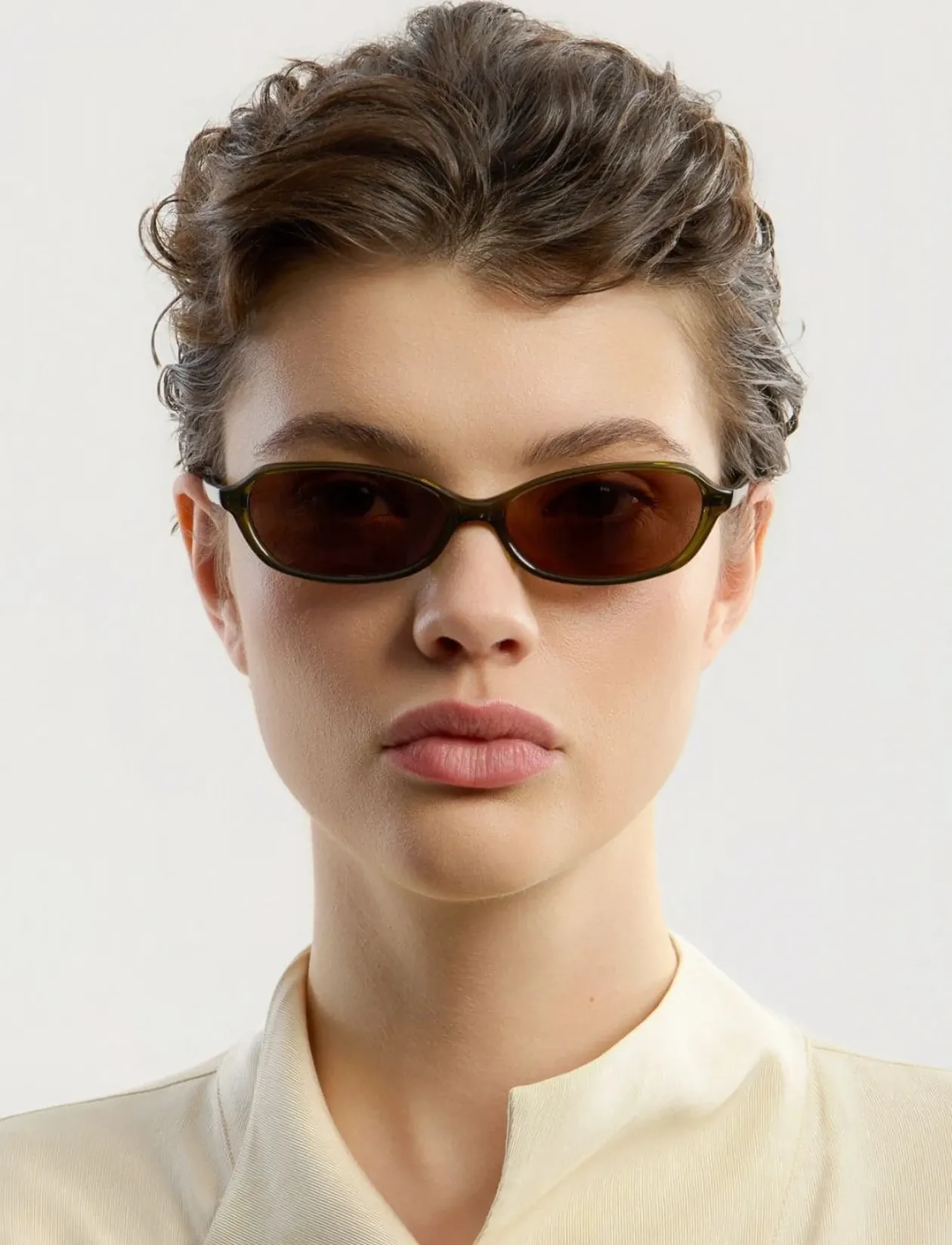 Ana Olive Brown - Cat-Eye