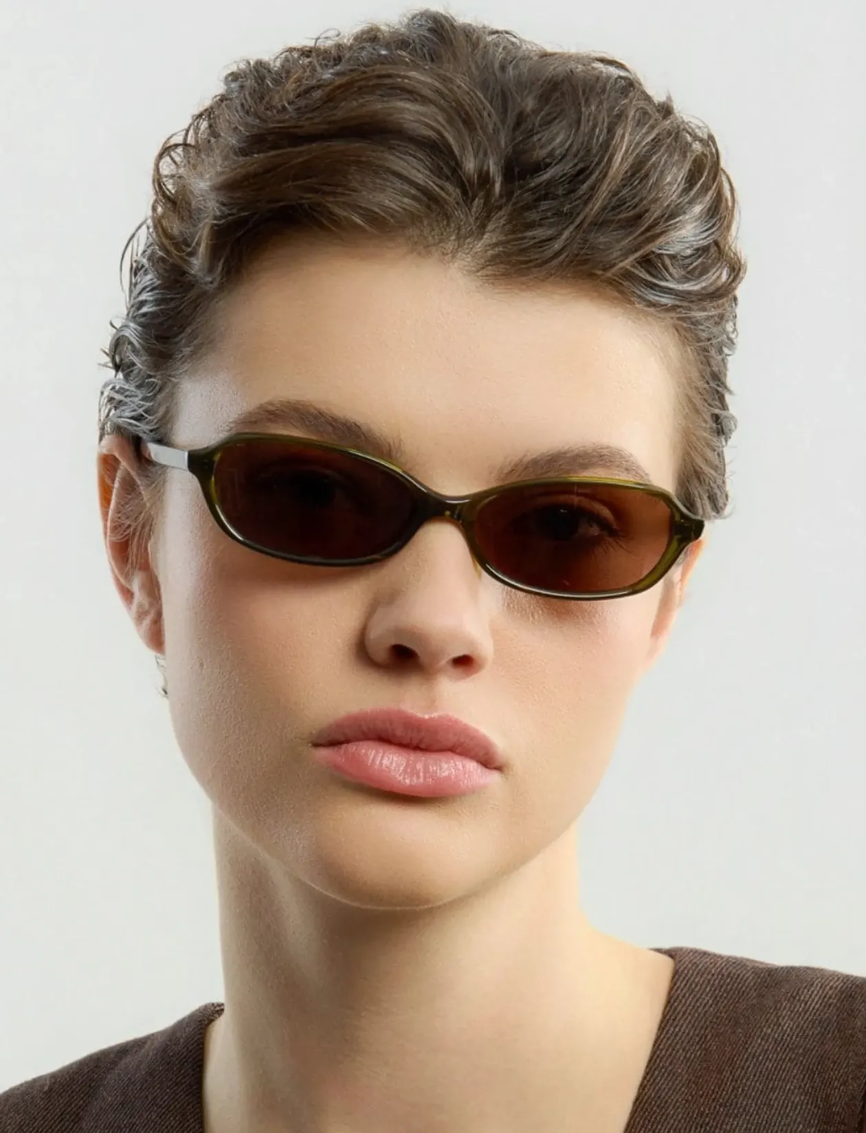 Ana Olive Brown - Cat-Eye