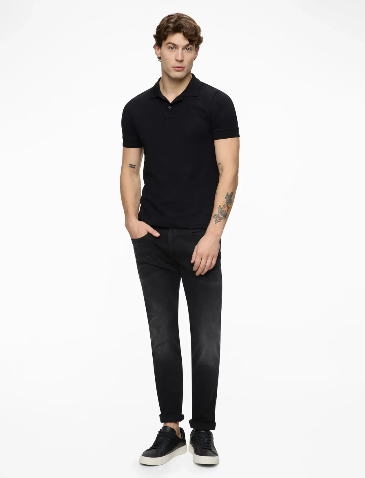 ANBASS Trousers SLIM Hyperflex Dust - Slim jeans
