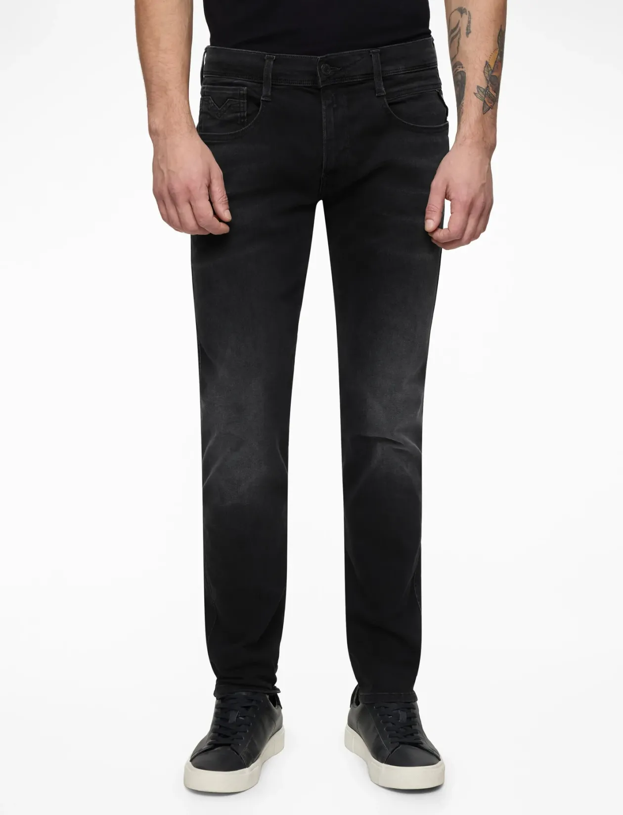 ANBASS Trousers SLIM Hyperflex Dust - Slim jeans