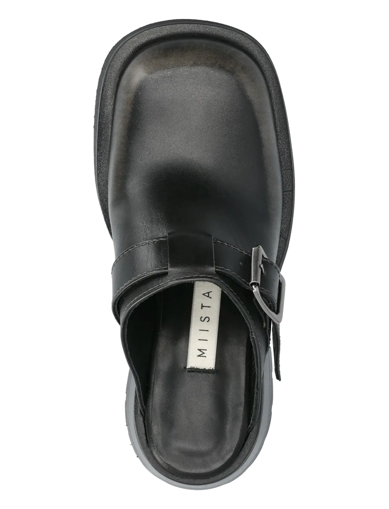 Aroa Brushed Grey Buckled Mules - Mules med hæle