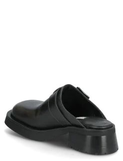 Aroa Brushed Grey Buckled Mules - Mules med hæle