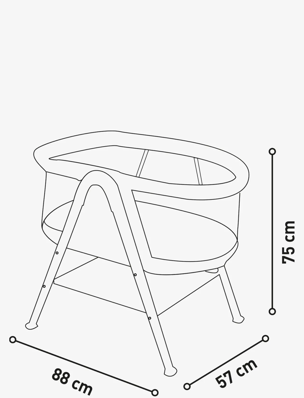 Asalvo Mini Cot Nidus, Beige - Babysenge og tilbehør