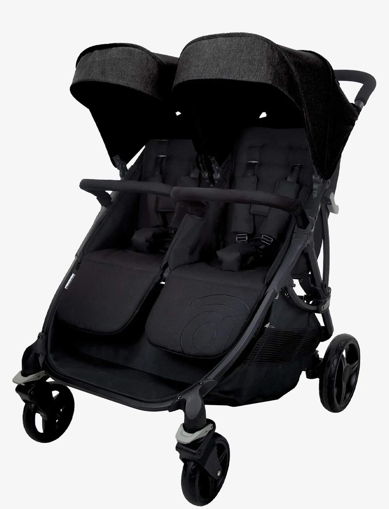 Asalvo Stroller Double Bro, Black - Strollers