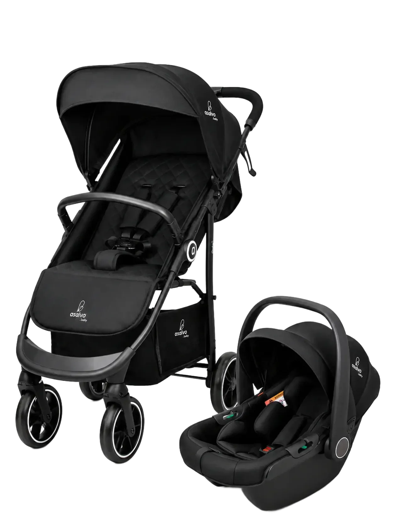 Asalvo Travel system Oslo 2, Black - Strollers