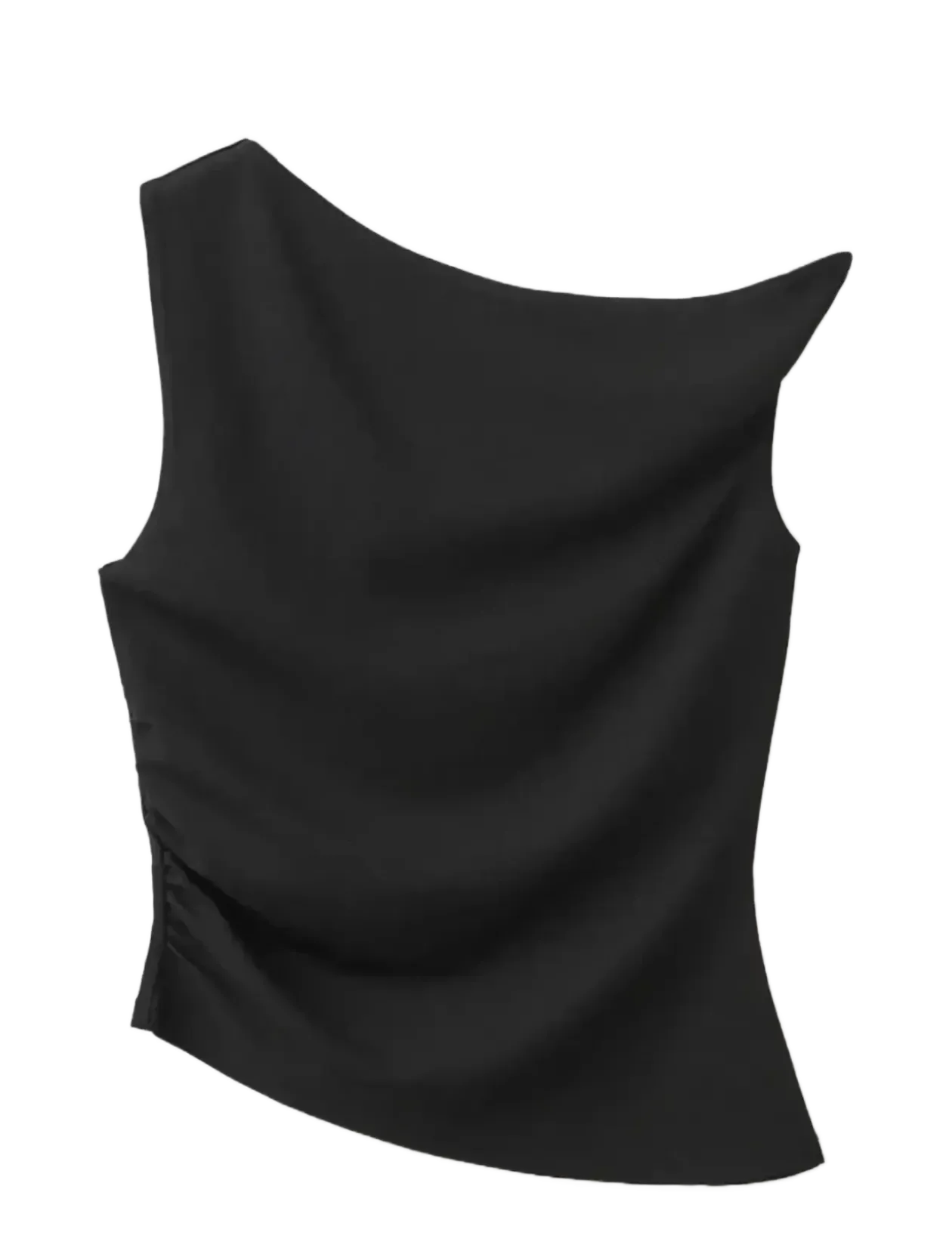 Asymmetrical fitted top - Ærmeløse toppe