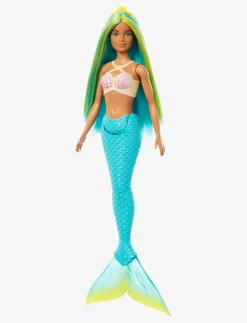 A Touch of Magic Mermaid Doll with Green & Blue Hair, Blue Tail - Dukker