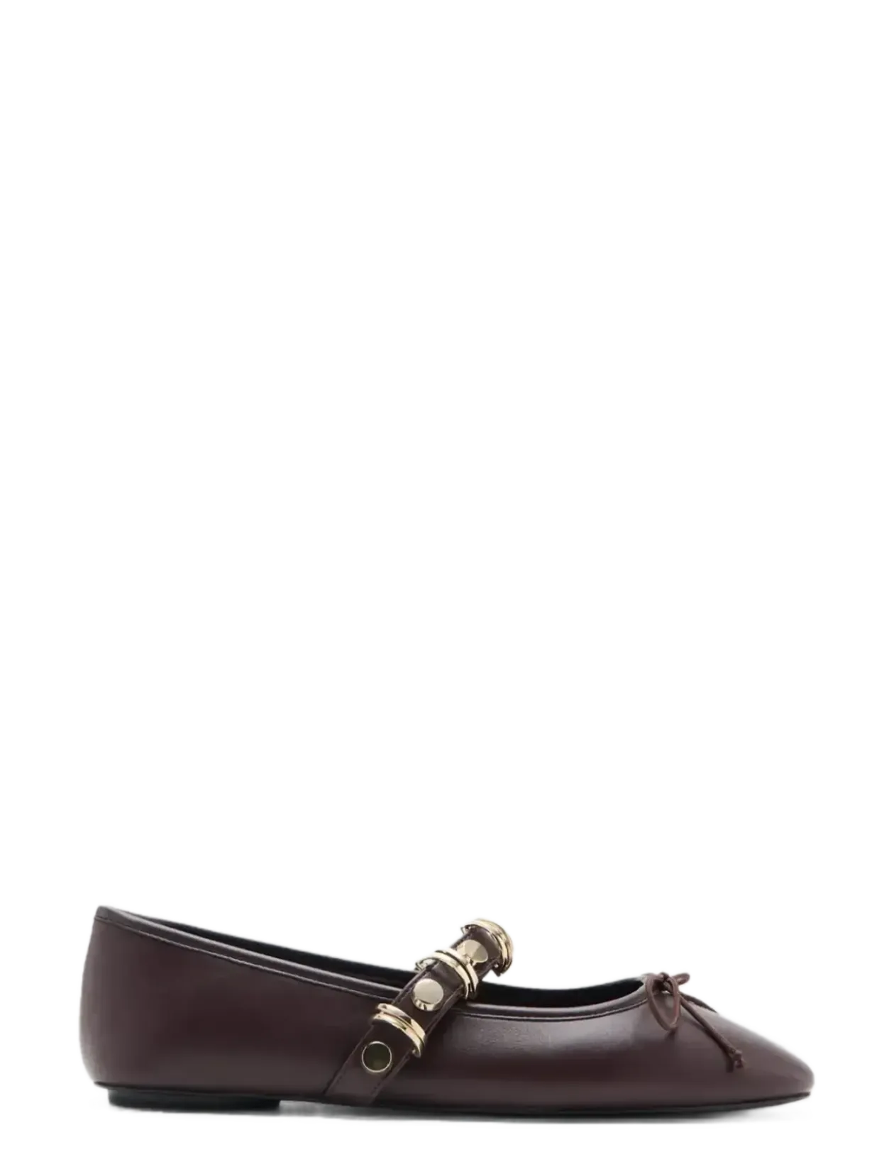 Ballet pump with metallic strap details - Ballerinaer