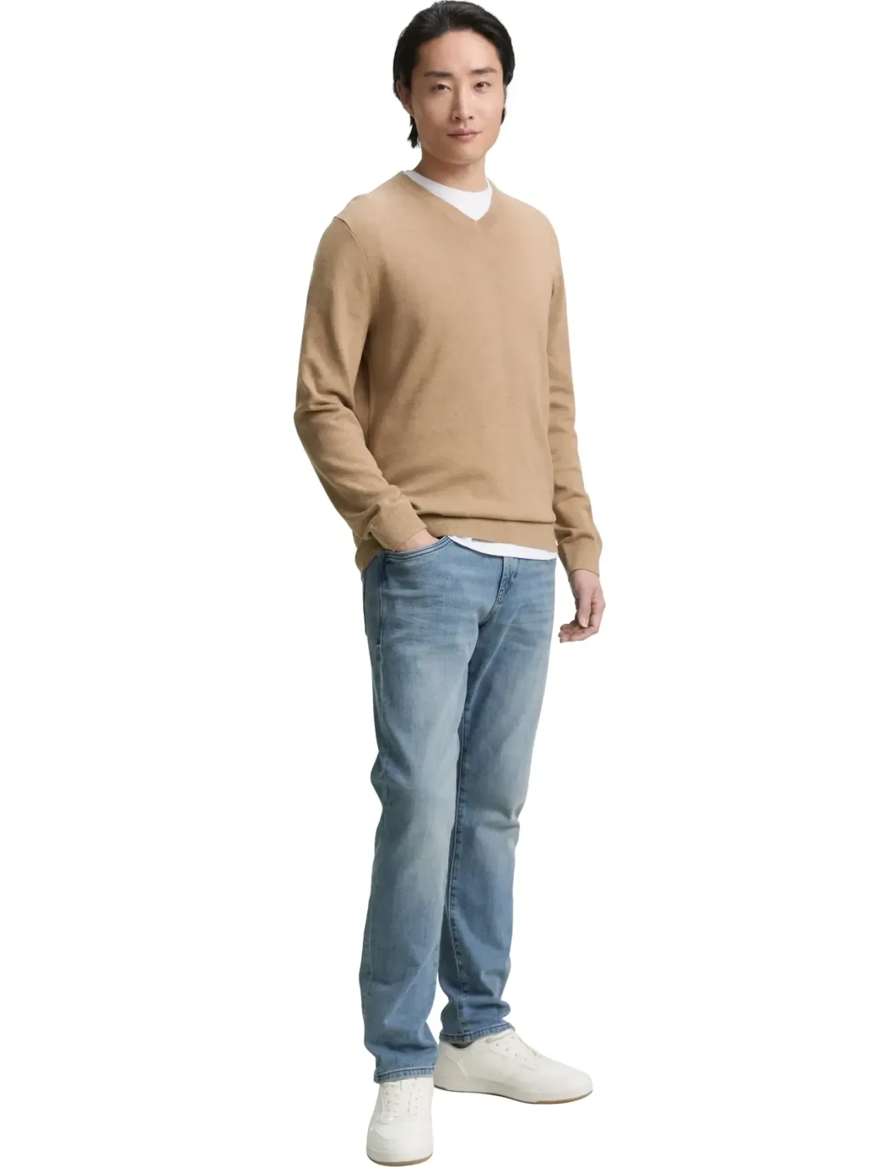 basic v-neck knit - V-hals