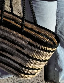 Basket Zebra Crochet - Strandtasker