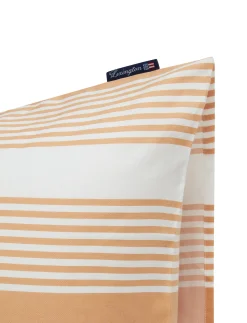 Beige/White Striped Cotton Sateen Pillowcase - Pudebetræk