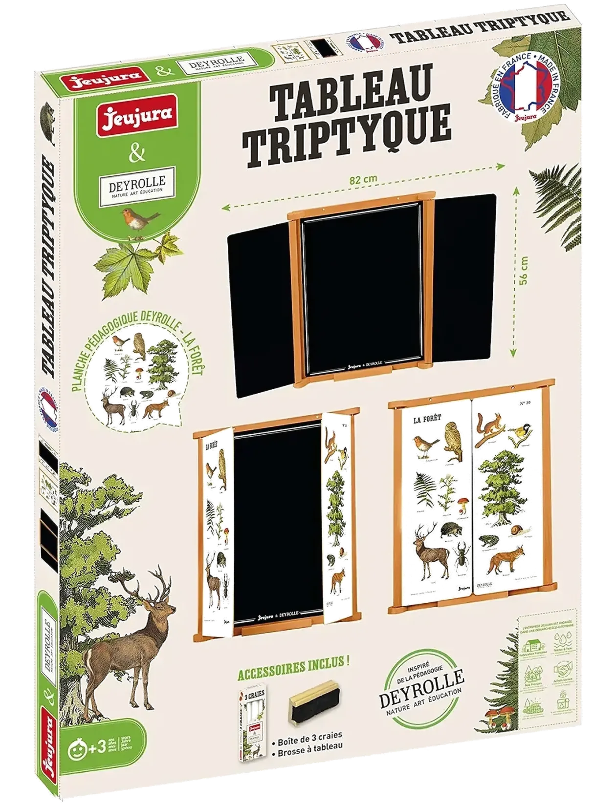 Blackboard - Wall Triptych 82 cm - Forest Deyrolle - Tegnetavler