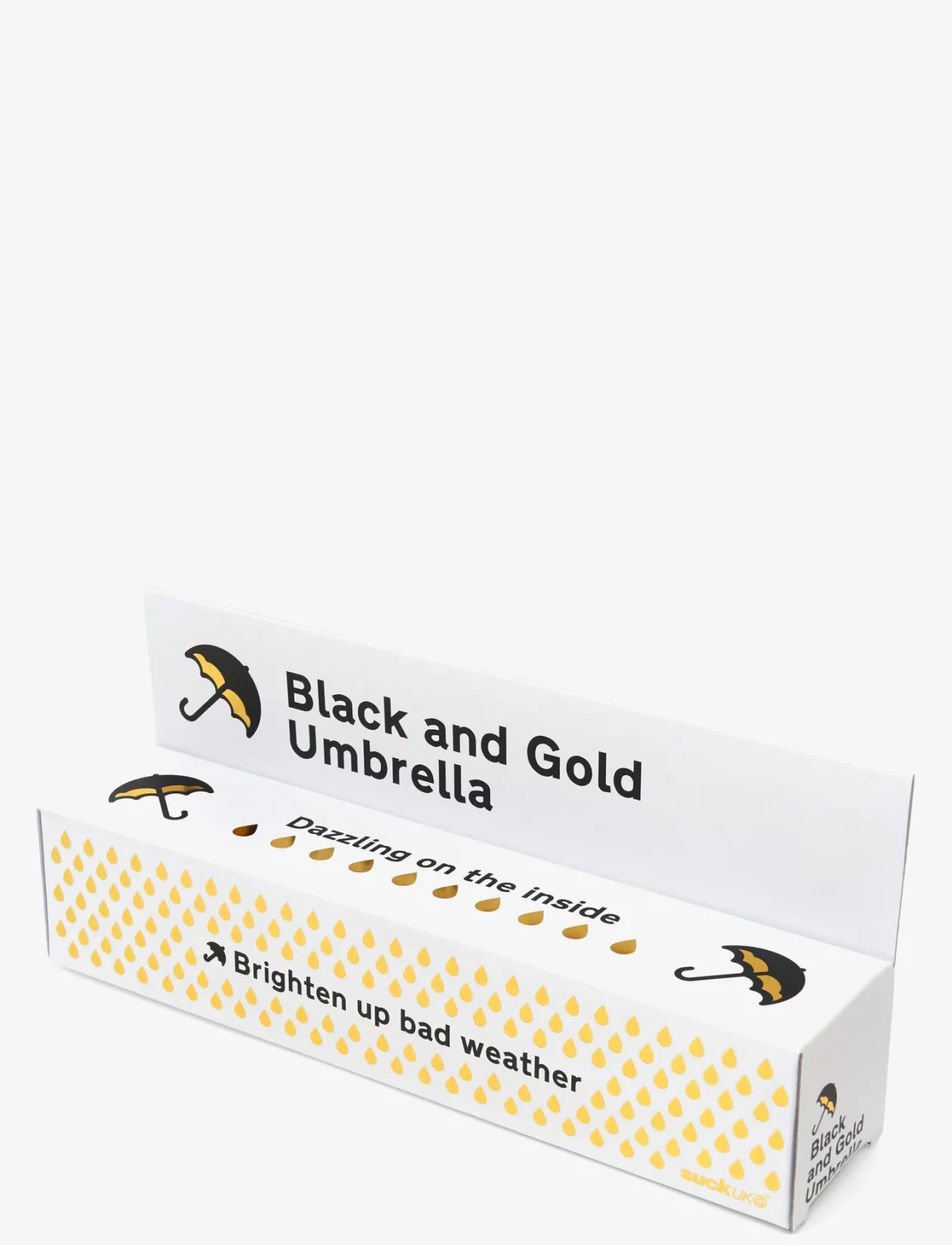 Black & Gold Umbrella - Paraplyer