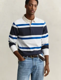 BLOCKED STRIPE RUGGER - Langærmede