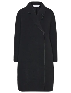 BONDED WOOL COCOON COAT - Frakker