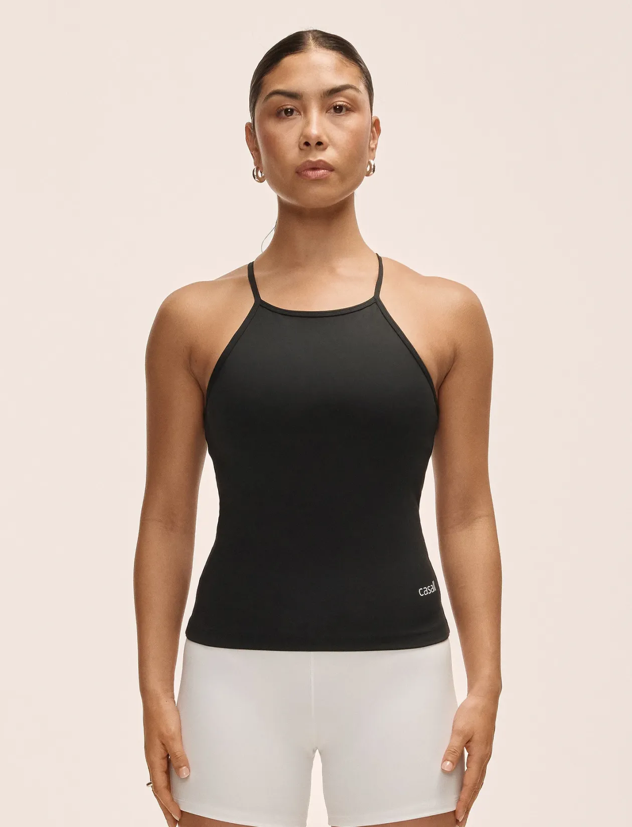 Built-In-Bra Halterneck Tank - Tanktops