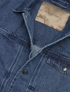 CADE WASHED INDIGO DENIM - Uforede denimjakker