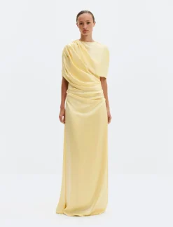 Cassia Draped Fitted Maxi Dress - Maxikjoler