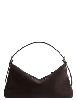 Castellare Walnut Suede/Vacchetta - Top handle tasker