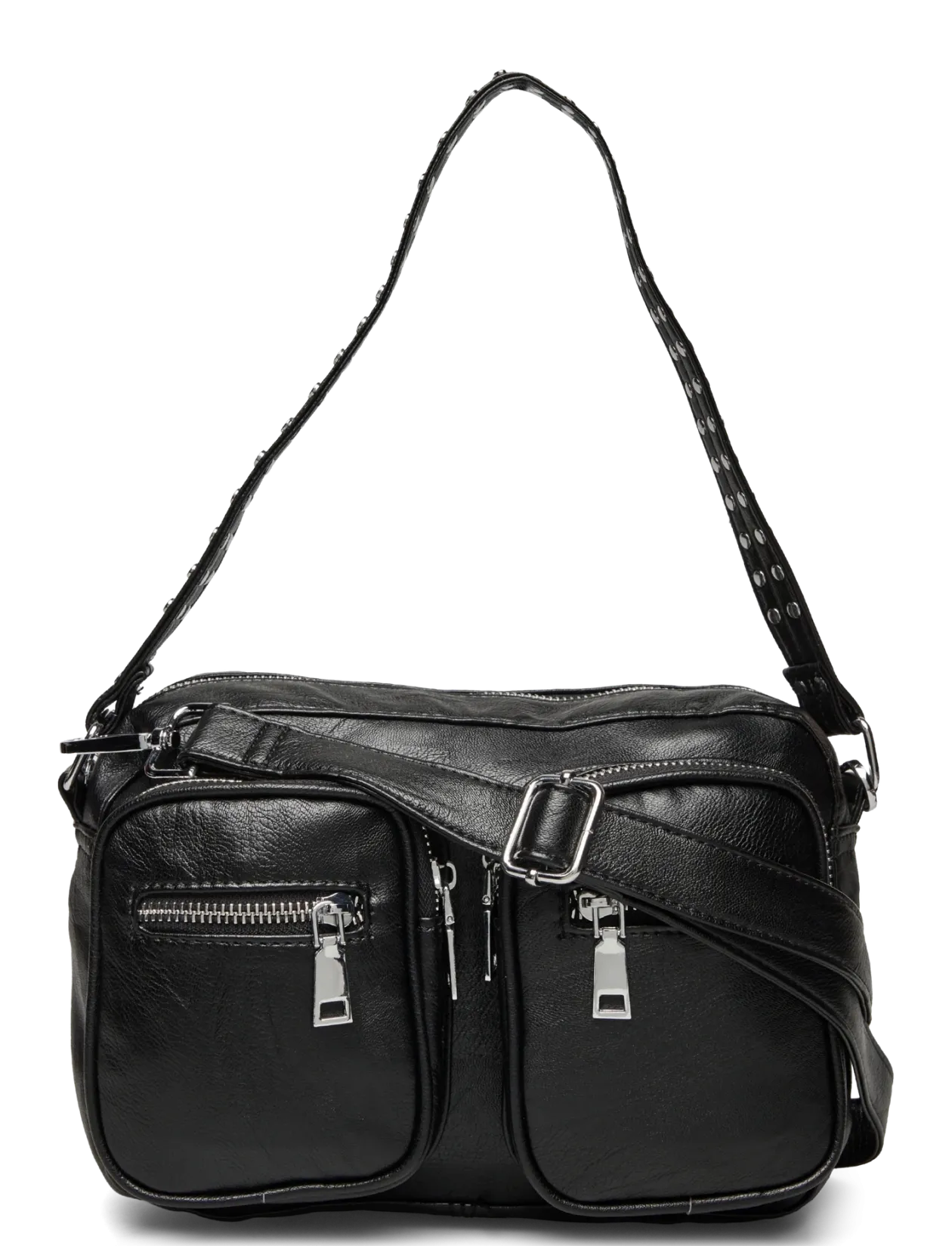 Celina Bag Black Leather Look - Skuldertasker