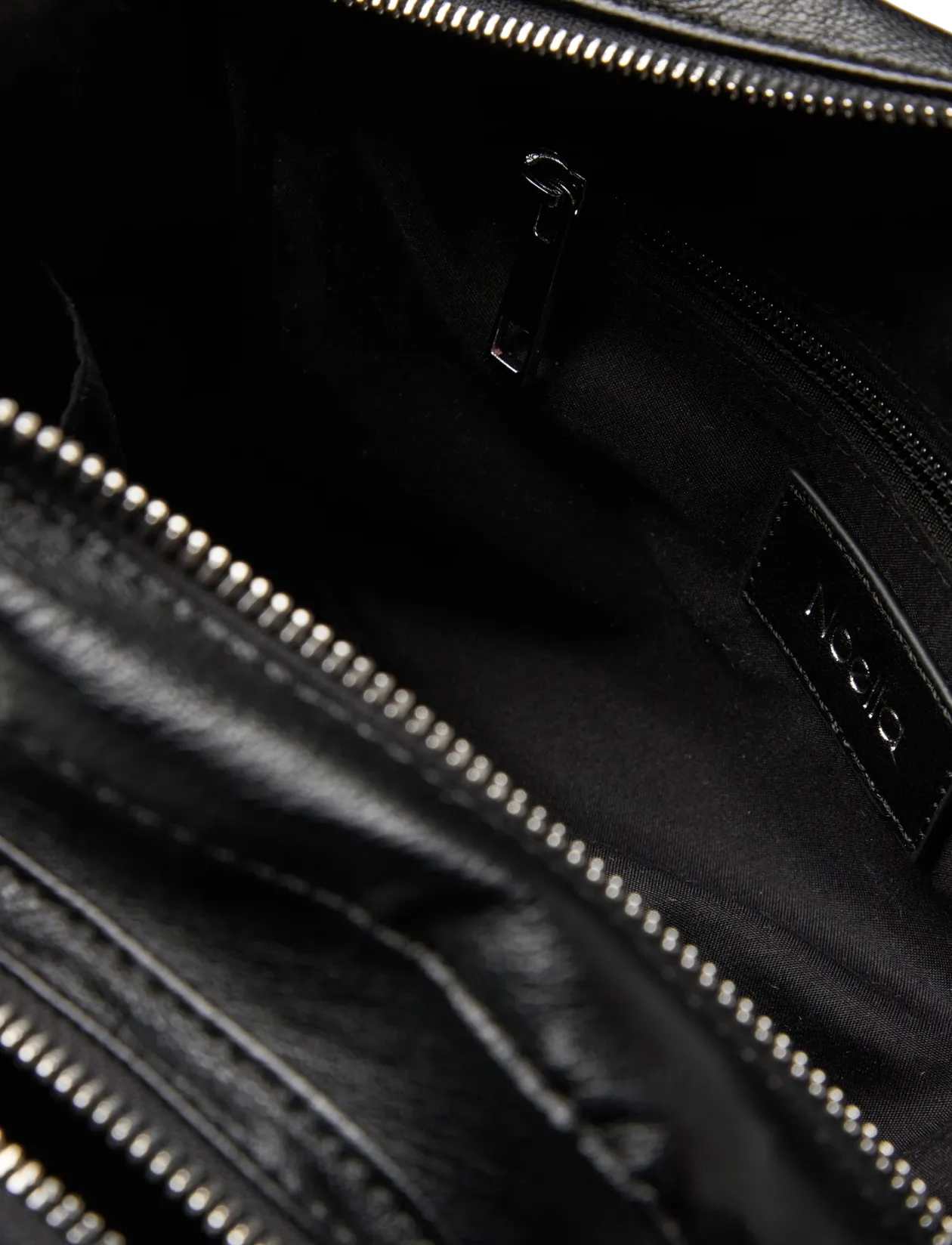 Celina Bag Black Leather Look - Skuldertasker