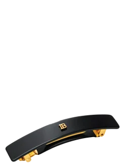 Cellulose Acetate Barrette pour Cheveux Medium Black - Accessories