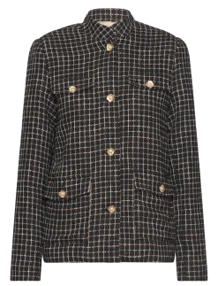 Checked bouclé jacket - Boucles