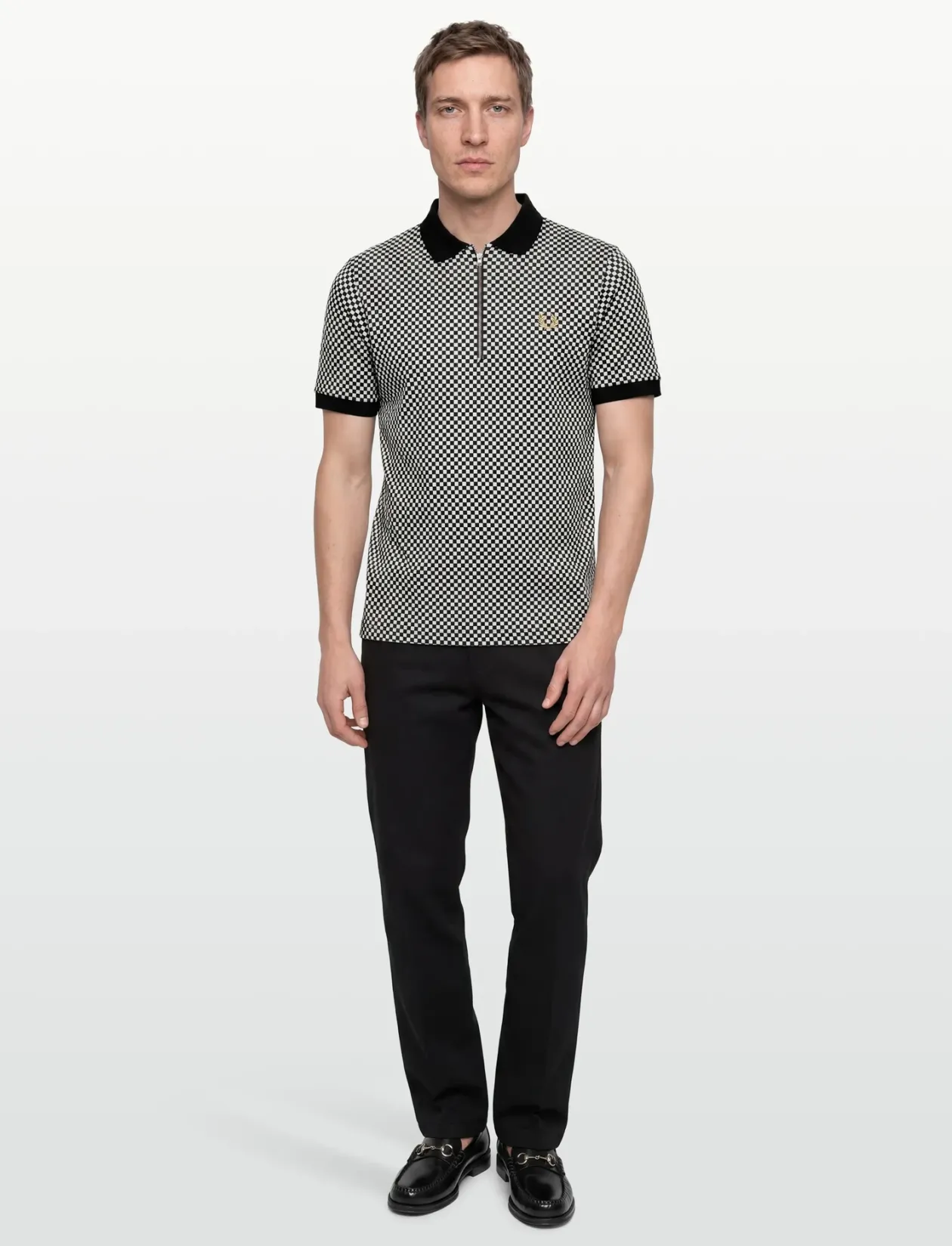 CHEQUERBOARD POLO SHIRT - Kortærmede