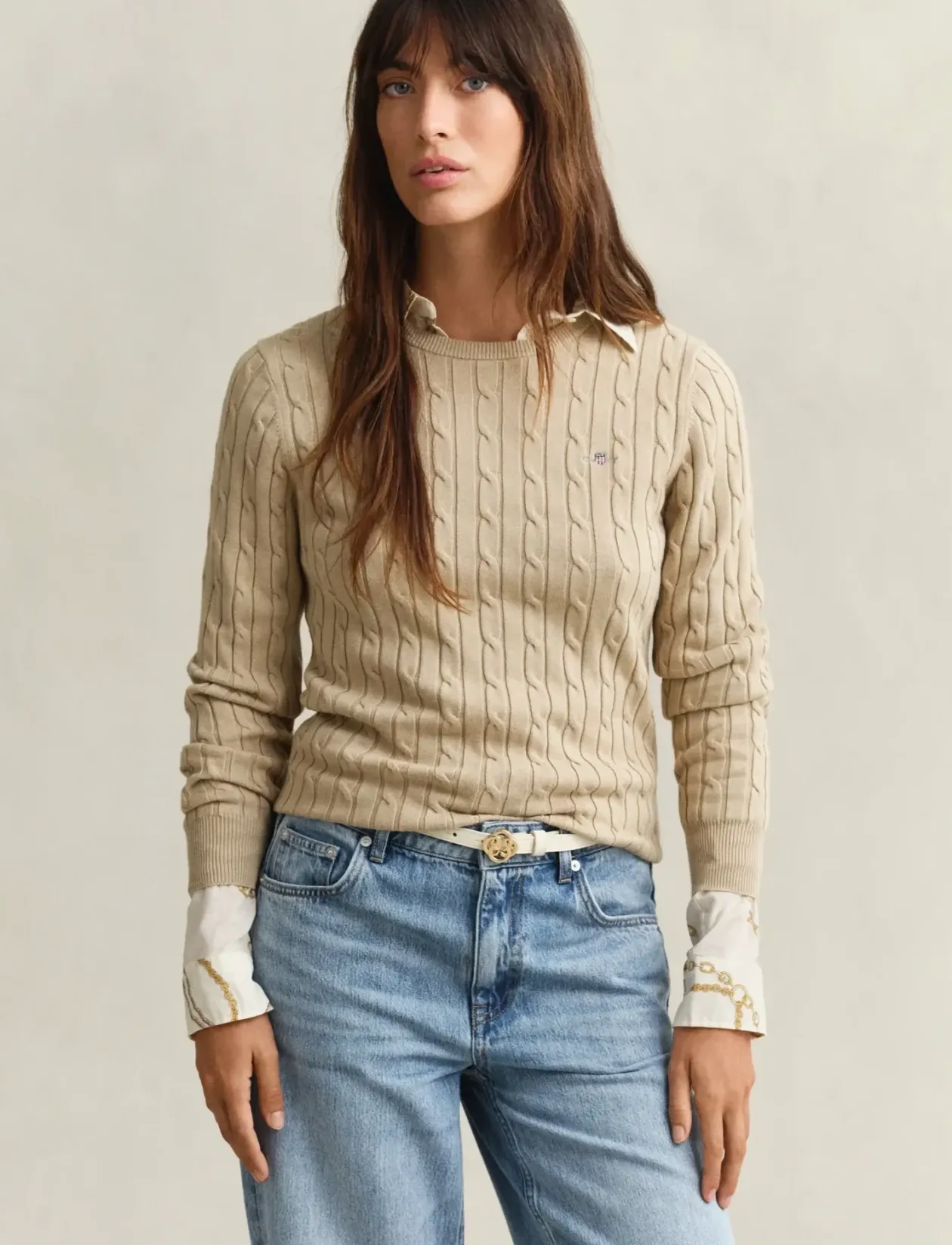 Classic Cable Knit Sweater - Strik