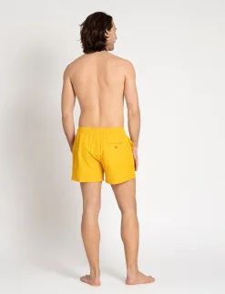 Classic Swim Shorts Yellow Seersucker - Badebukser