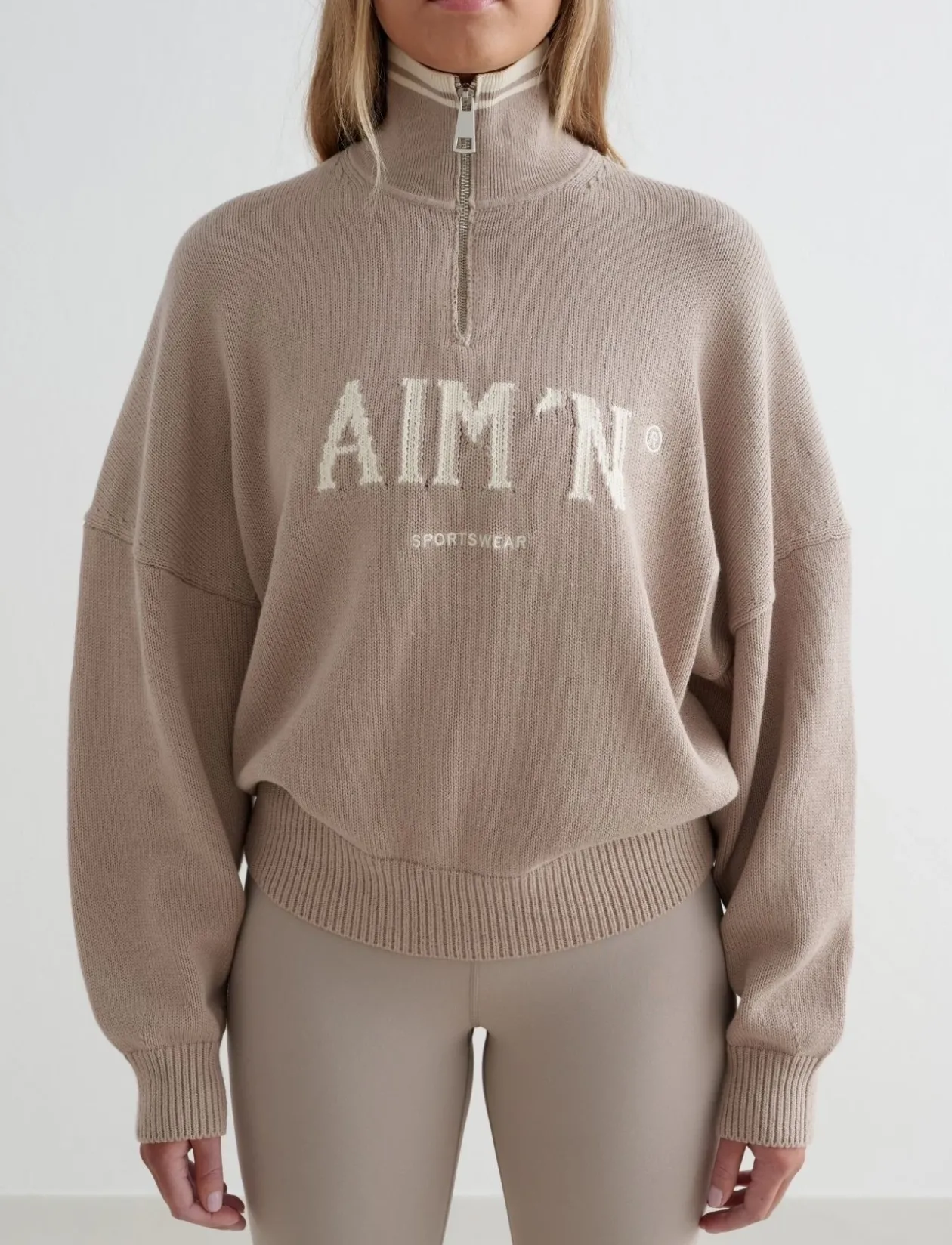 College Knitted Half Zip - Sweatshirts