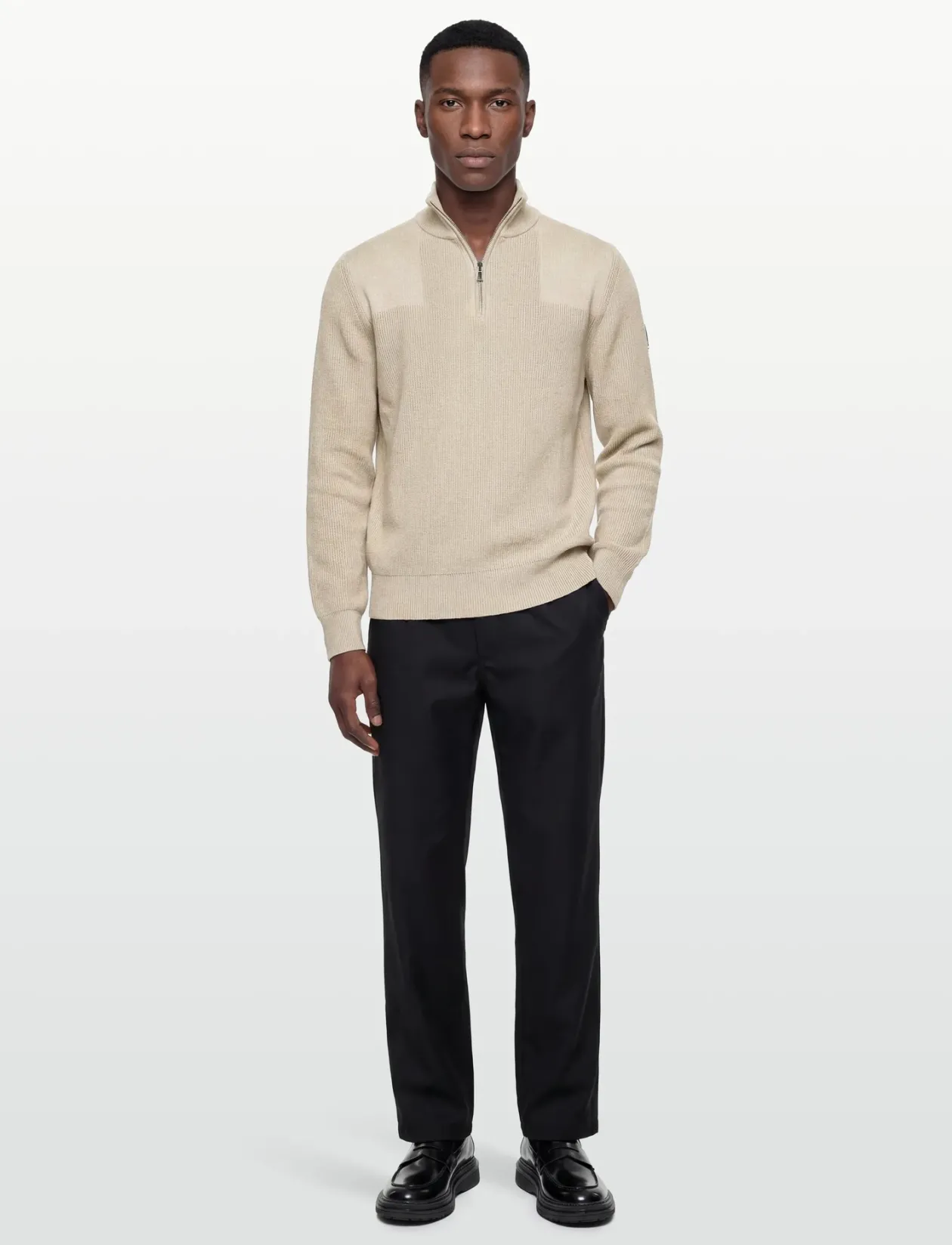 COMMANDER QUARTER ZIP JUMPER Silver Birch - Strik
