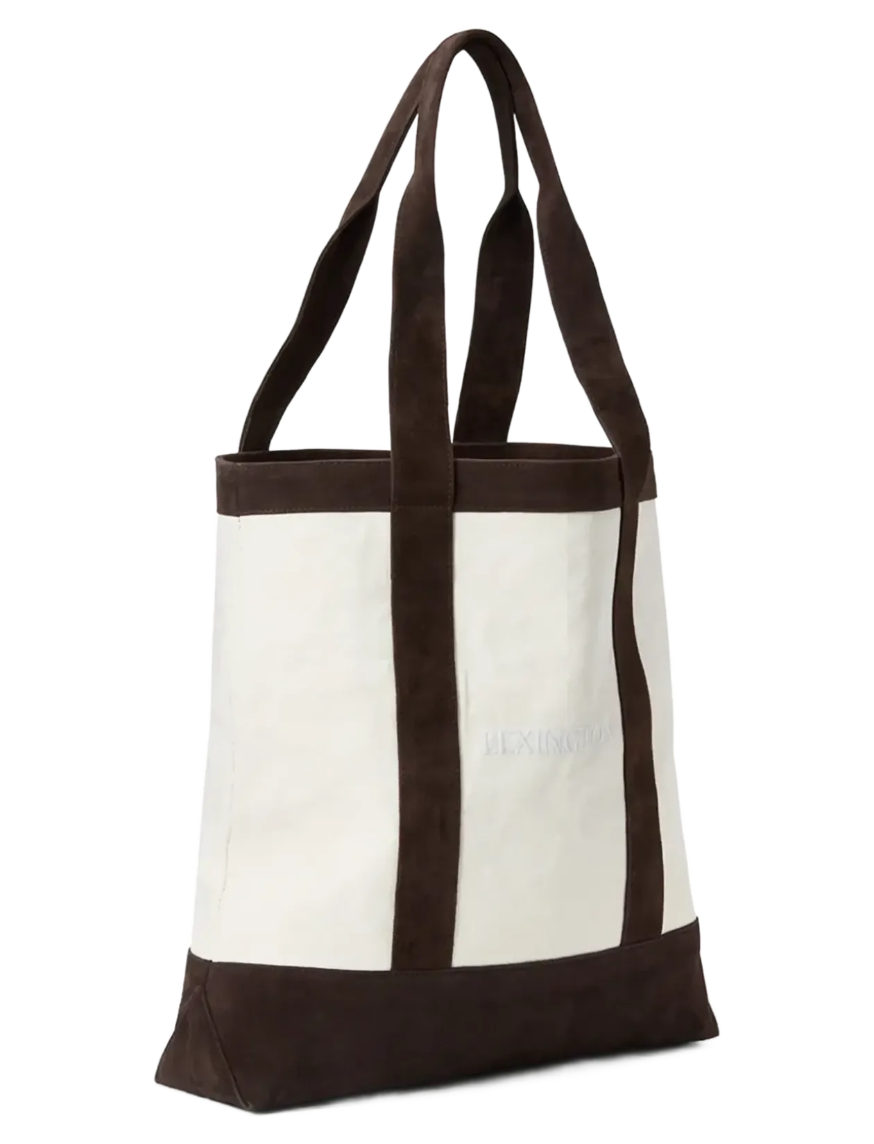 Contrast Suede Canvas Shopper - Shoppere