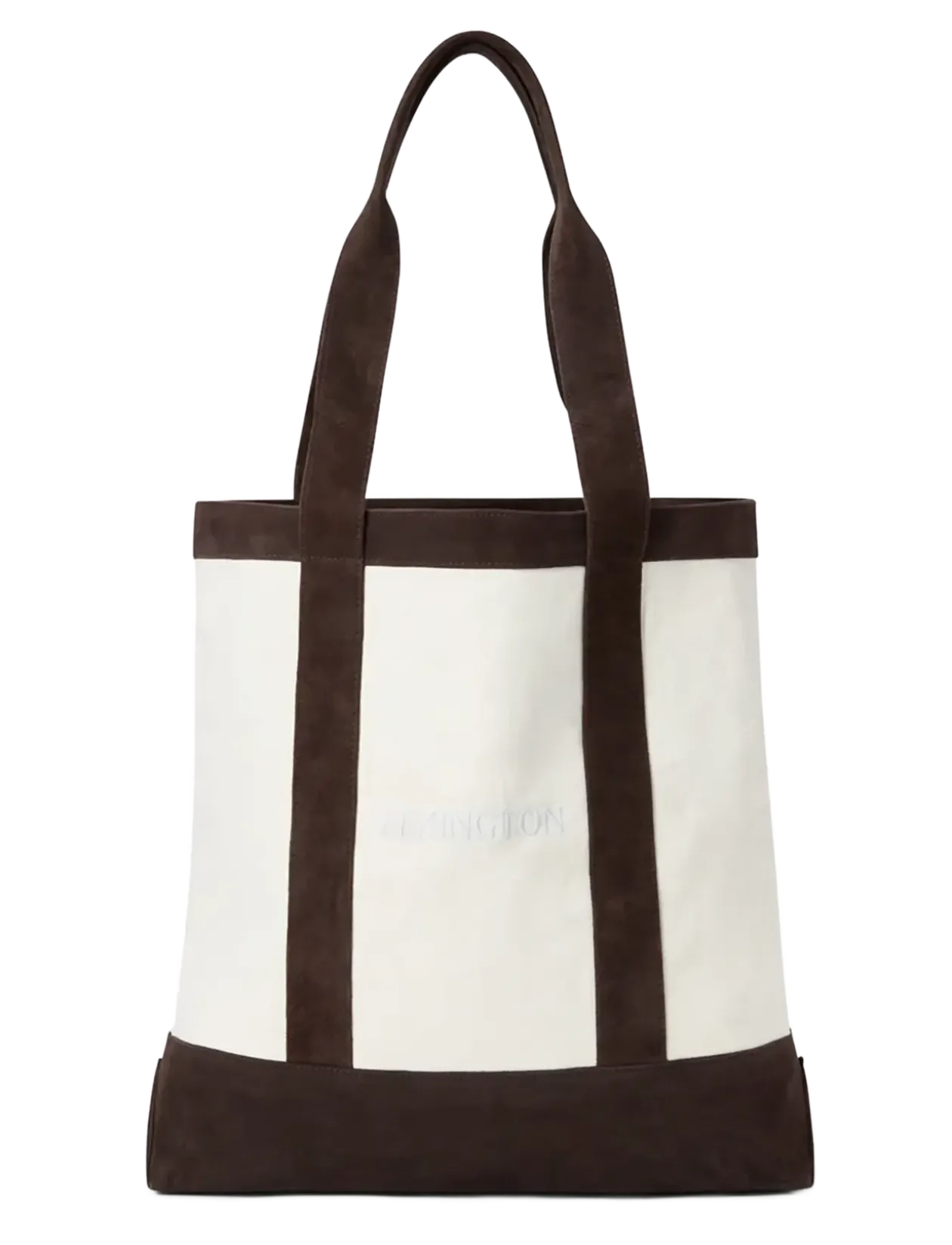 Contrast Suede Canvas Shopper - Shoppere