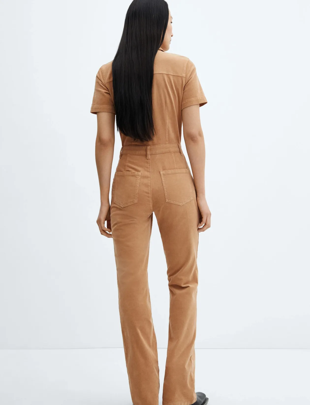 Corduroy jumpsuit with zip - Buksedragter
