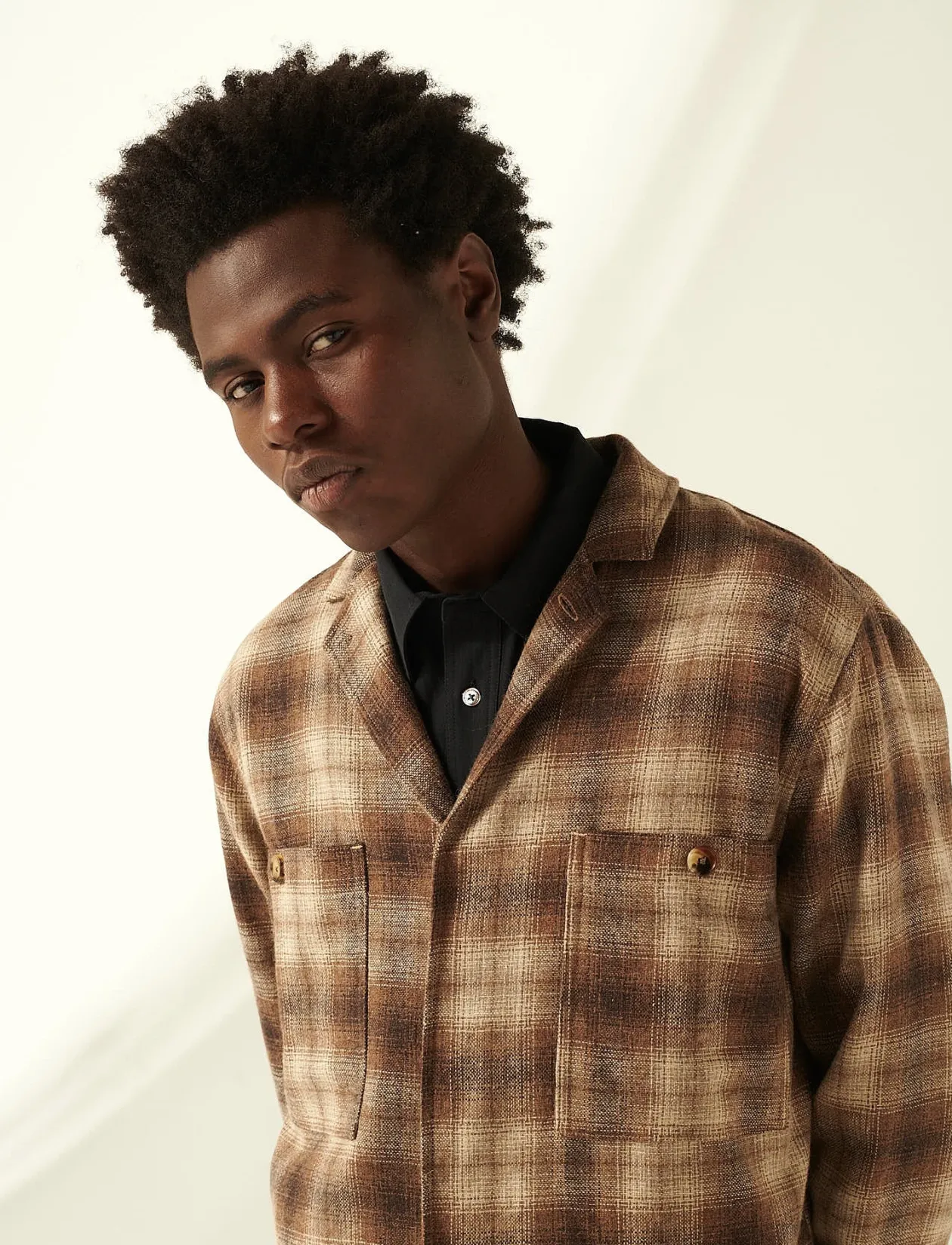 COSIMO JAPANESE WOOL CHECK - Uldjakker