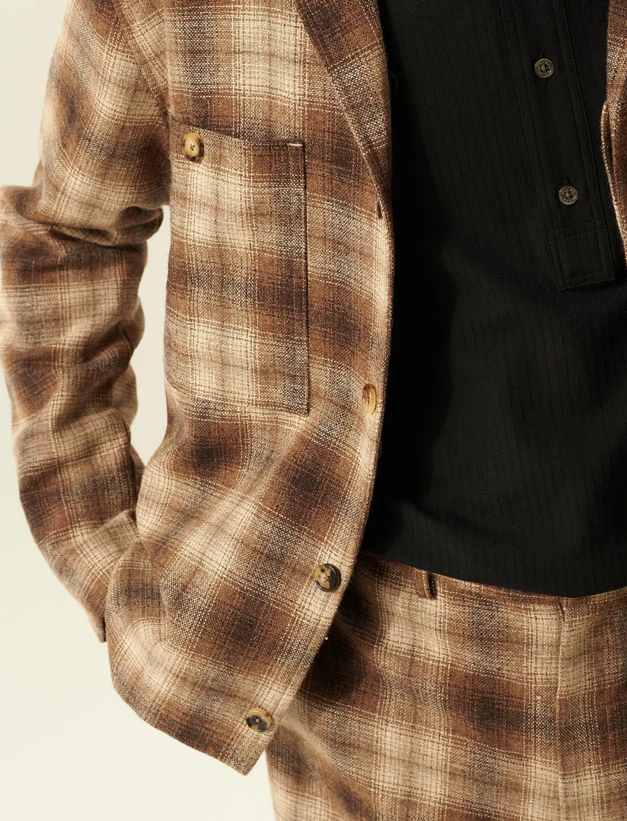 COSIMO JAPANESE WOOL CHECK - Uldjakker