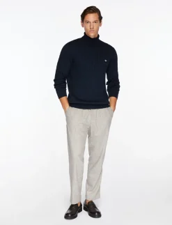 COTTON CABLE TURTLE NECK - Rullekraver