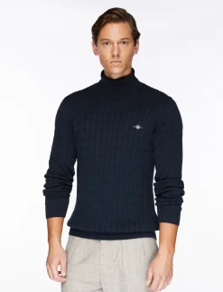 COTTON CABLE TURTLE NECK - Rullekraver