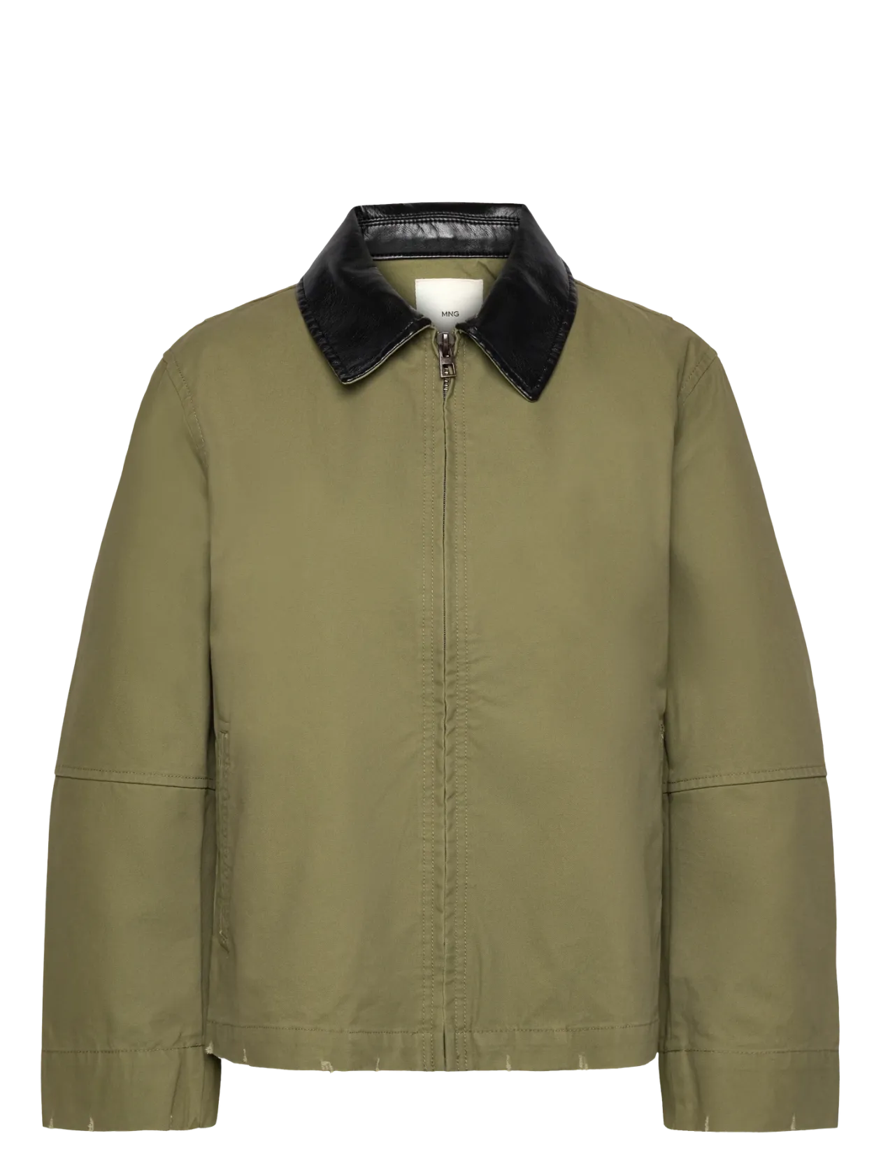 Cotton jacket with contrasting collar - Lette jakker