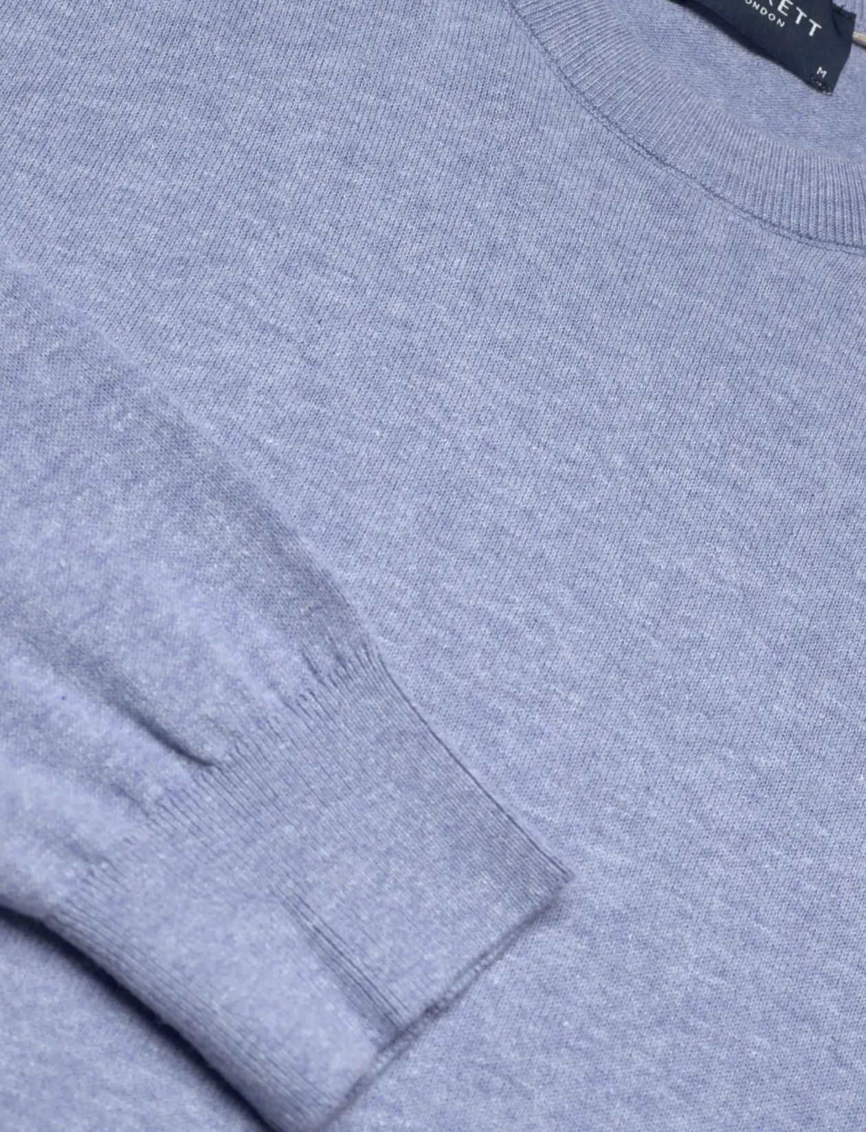 COTTON LINEN CREW - Rund hals