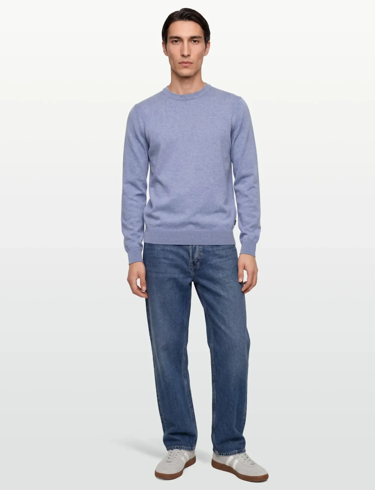 COTTON LINEN CREW - Rund hals