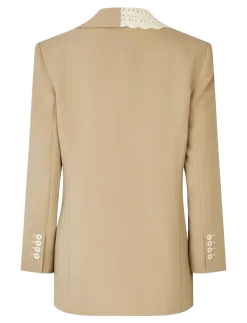 Crafted Weave Tailoring, Detailed Tailored Blazer - Enkeltradede blazere