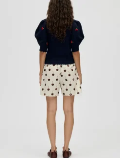 Crisp Stripe Shirting, Elasticated Waistband Shorts - Casual shorts
