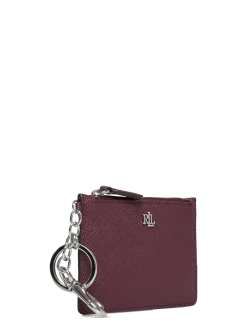 Crosshatch Leather Zip Card Case - Kortholdere