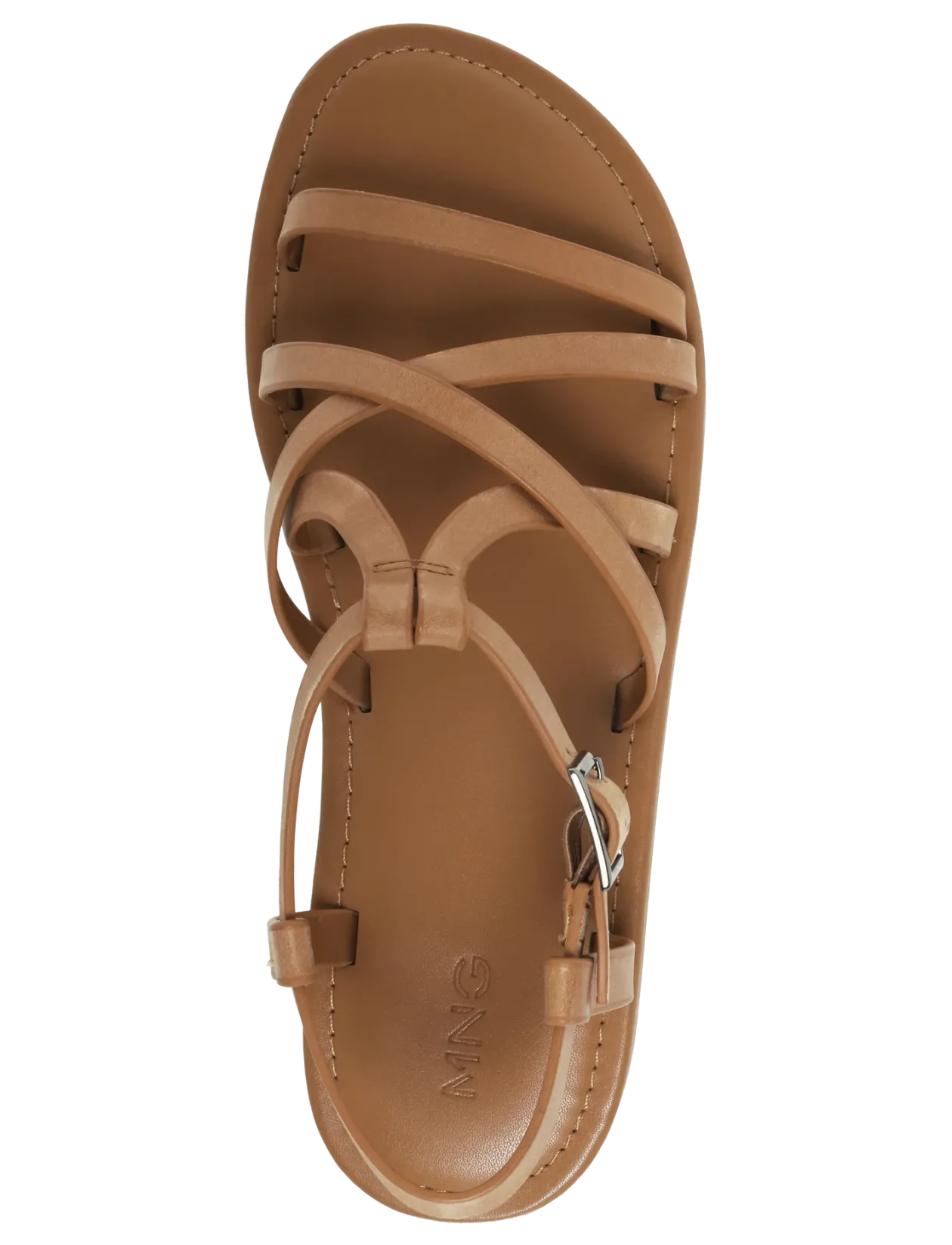 Cross-strap leather sandals - Sandaler
