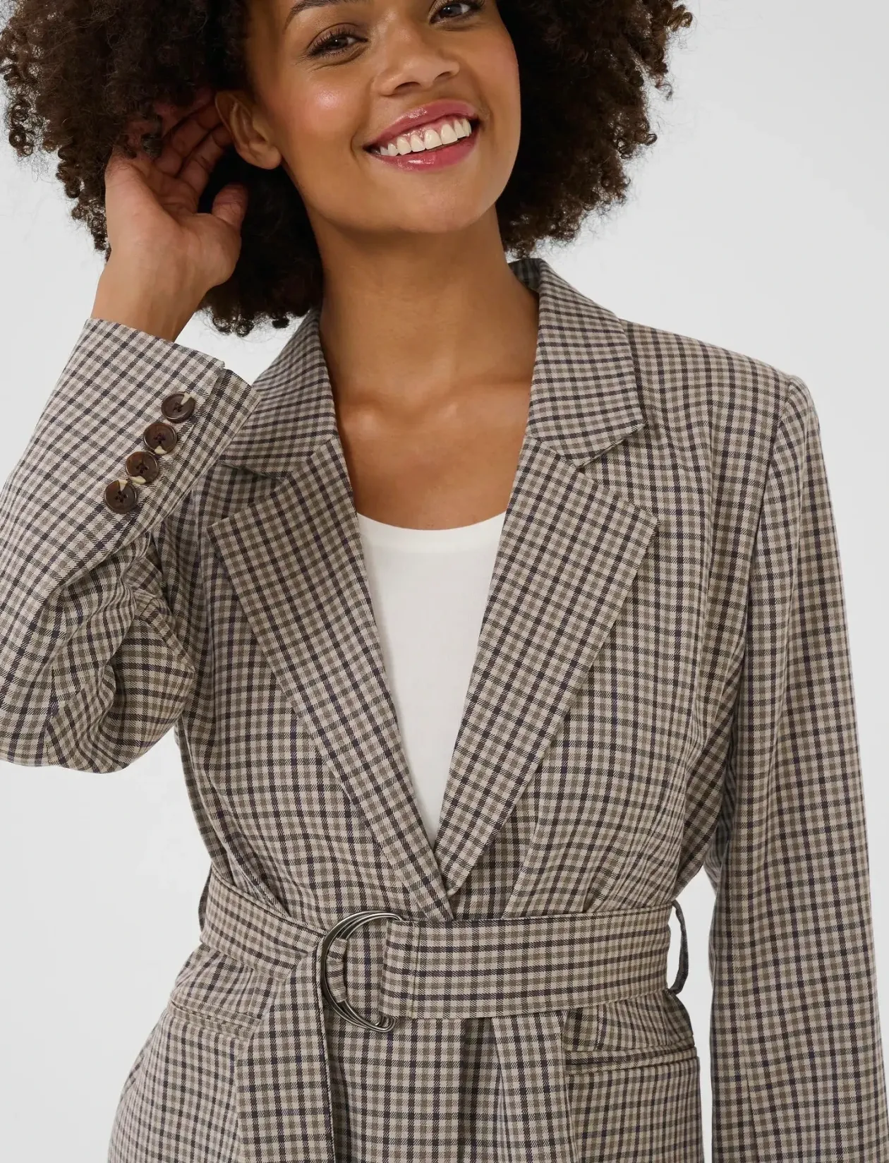 CUchecka Belt Blazer - Blazere med bælte