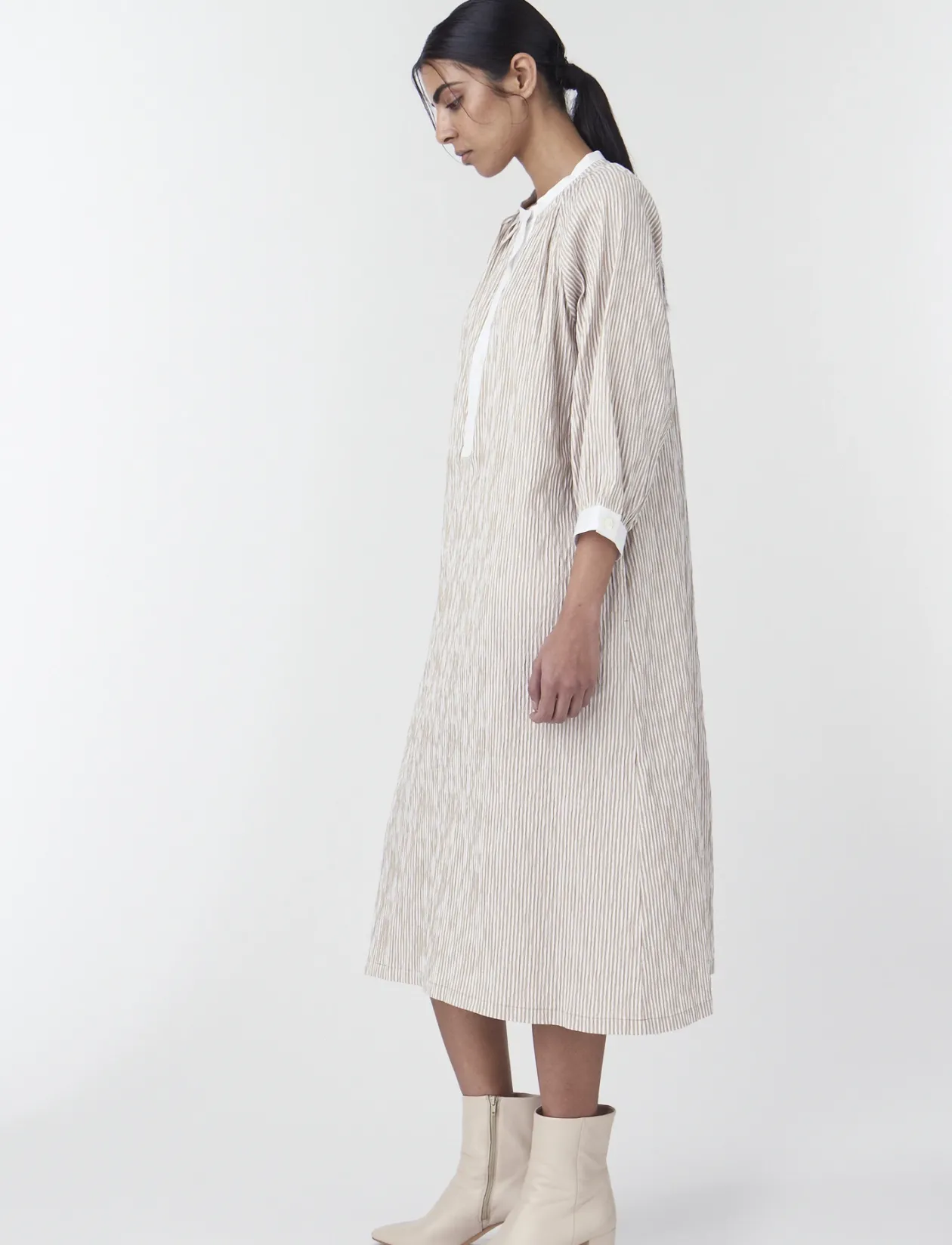 DANIELLE DRESS UNEVEN STRIPE - Midi kjoler
