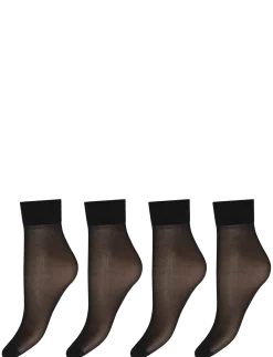DECOY silklook ankle 4-pack - Strømper